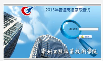 常州工程职业技术学院2015年录取查询技术咨询指南